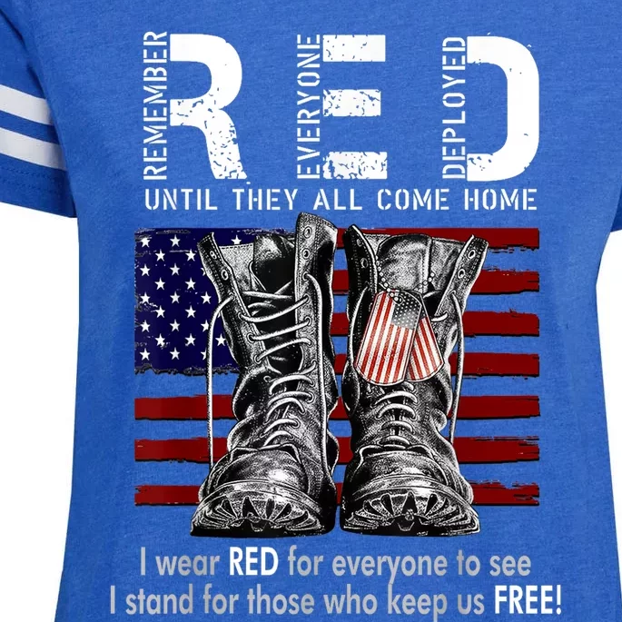 R.E.D Friday Military Remember Everyone Deployed Enza Ladies Jersey Football T-Shirt