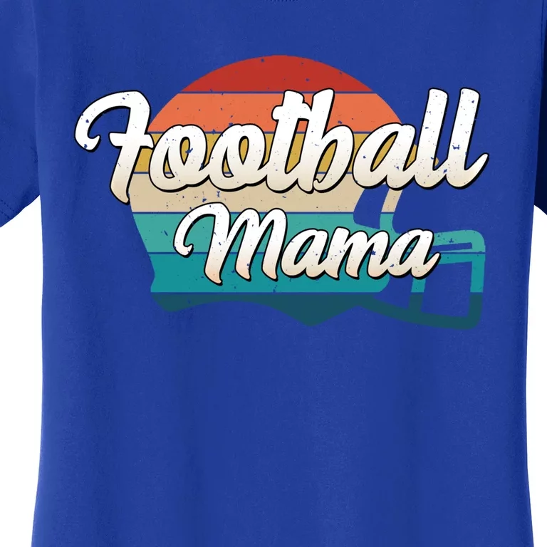 Retro Football Mama Helmet Coach Player Mom Team Cool Gift Women's T-Shirt