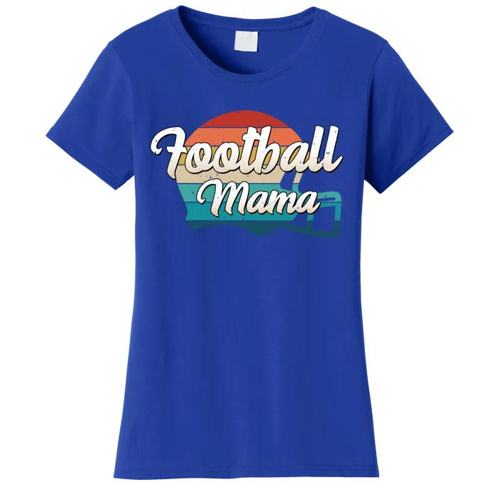 Retro Football Mama Helmet Coach Player Mom Team Cool Gift Women's T-Shirt