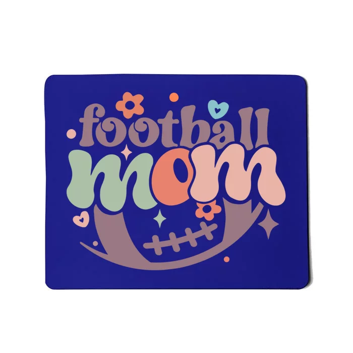 Retro Football Mom Game Groovy American Football Mama Gift Mousepad