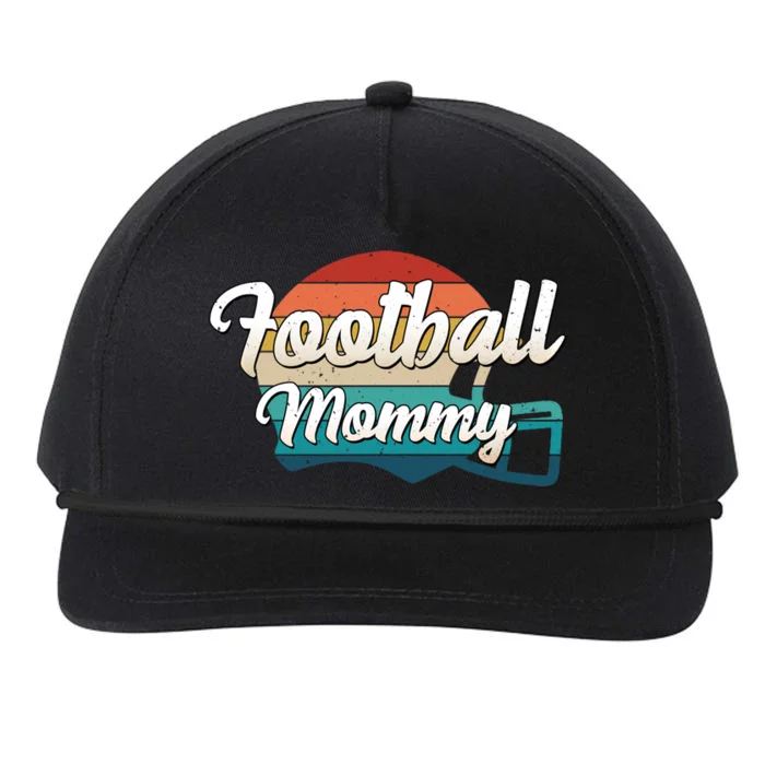 Retro Football Mommy Helmet Player Jersey Team Mom Gift Snapback Five-Panel Rope Hat