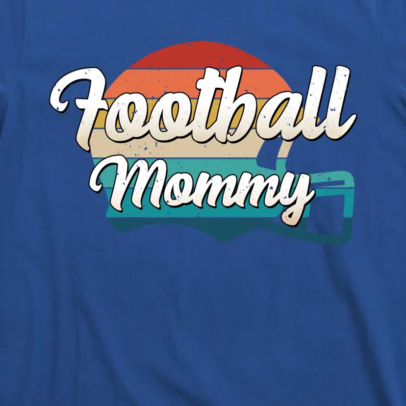 Retro Football Mommy Helmet Player Jersey Team Mom Gift T-Shirt