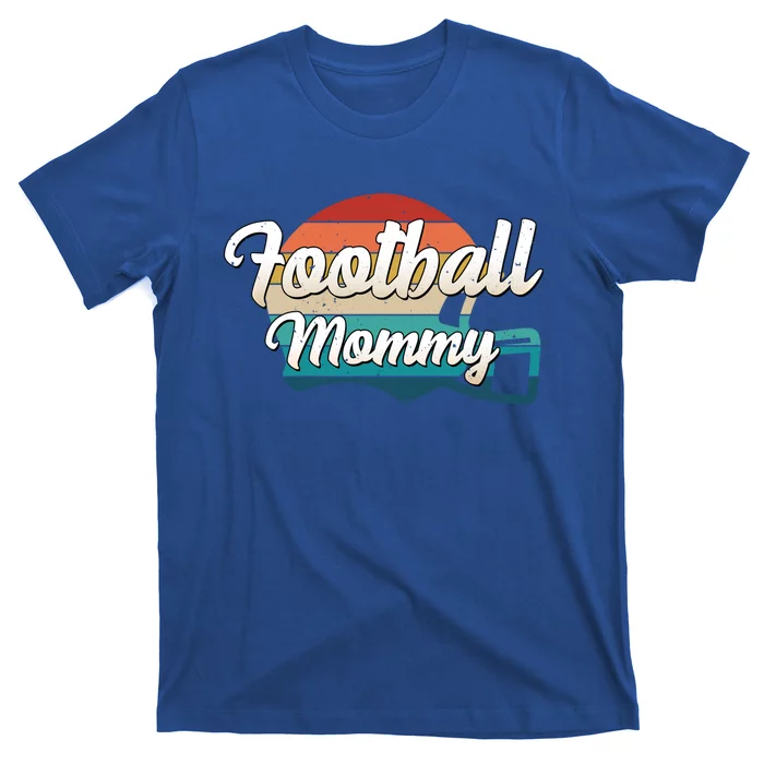 Retro Football Mommy Helmet Player Jersey Team Mom Gift T-Shirt