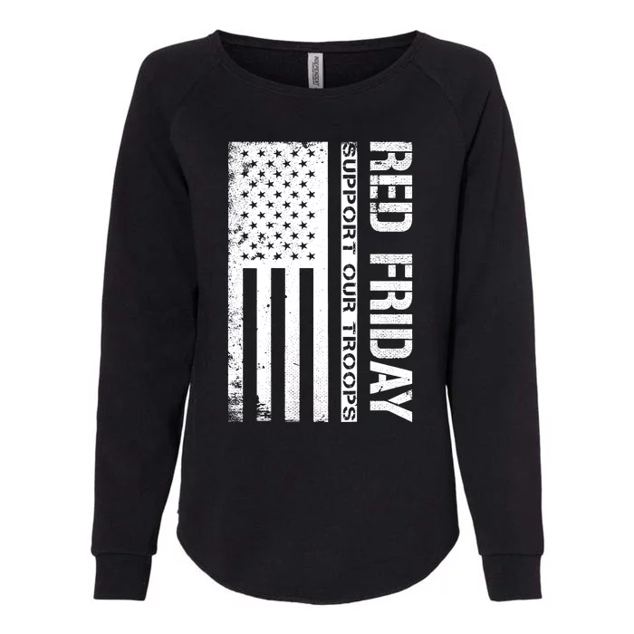 Red Friday Military Remember Everyone Deployed Womens California Wash Sweatshirt