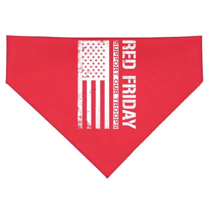 Red Friday Military Remember Everyone Deployed USA-Made Doggie Bandana