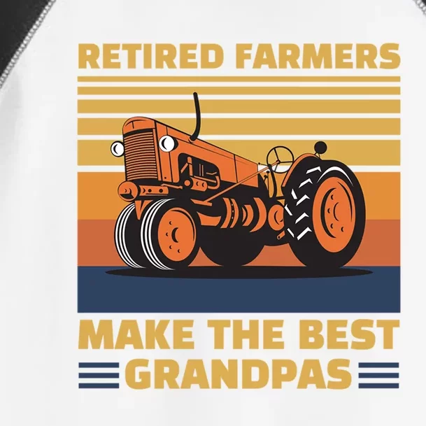 Retired Farmers Make The Best Grandpas Gift Toddler Fine Jersey T-Shirt