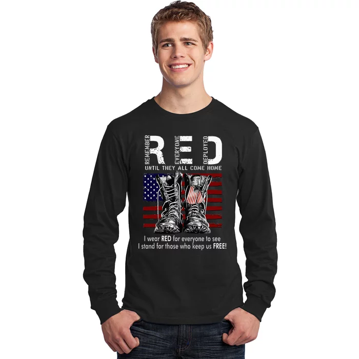 R.E.D Friday Military Remember Everyone Deployed Long Sleeve Shirt