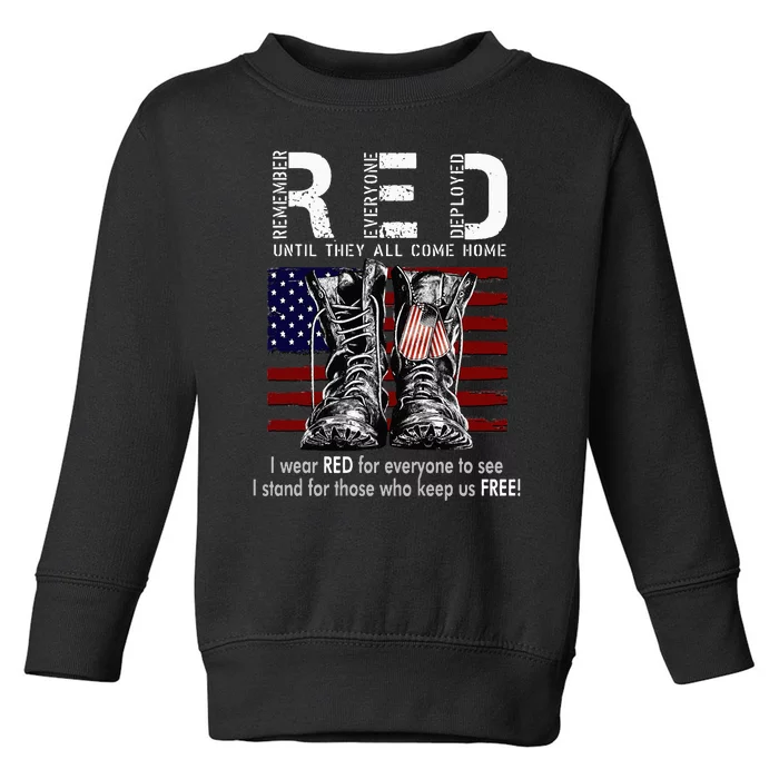 R.E.D Friday Military Remember Everyone Deployed Toddler Sweatshirt