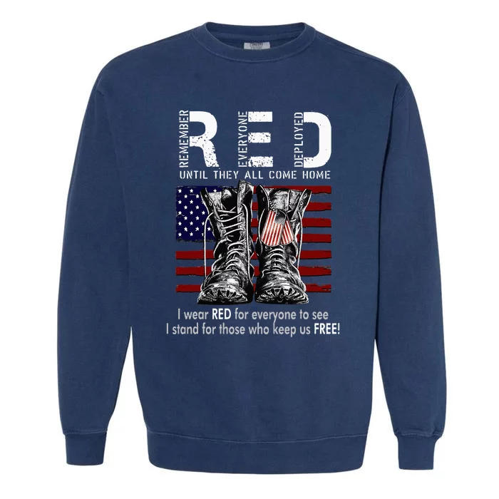 R.E.D Friday Military Remember Everyone Deployed Garment-Dyed Sweatshirt