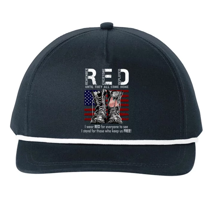 R.E.D Friday Military Remember Everyone Deployed Snapback Five-Panel Rope Hat