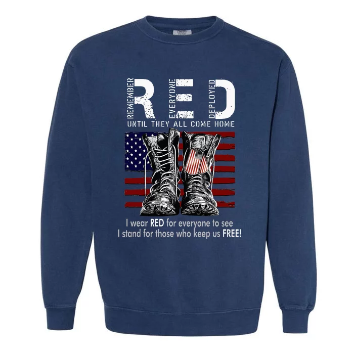 R.E.D Friday Military Remember Everyone Deployed Garment-Dyed Sweatshirt