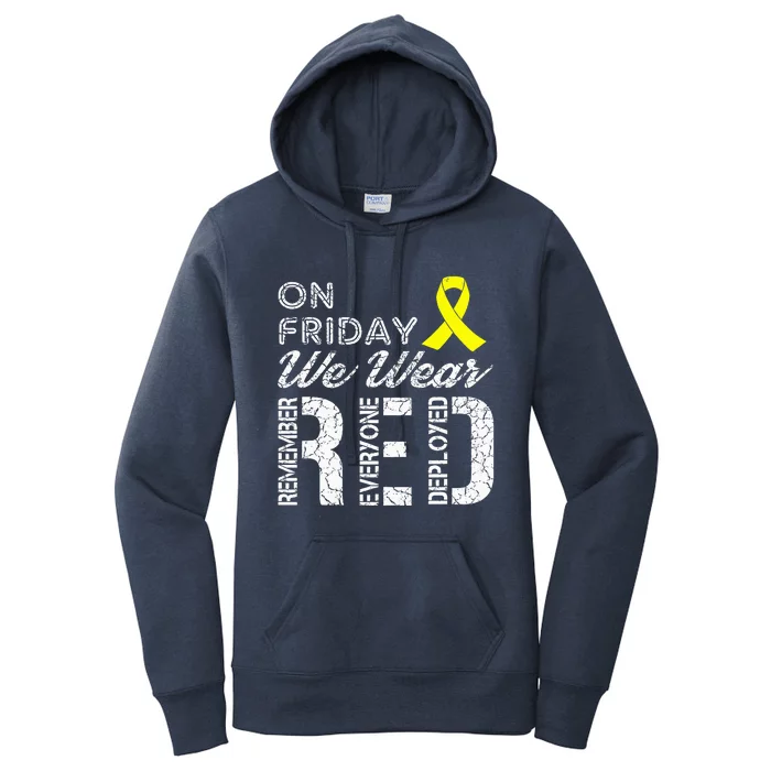 Red Friday Military R.E.D. On Friday We Wear Red Women's Pullover Hoodie