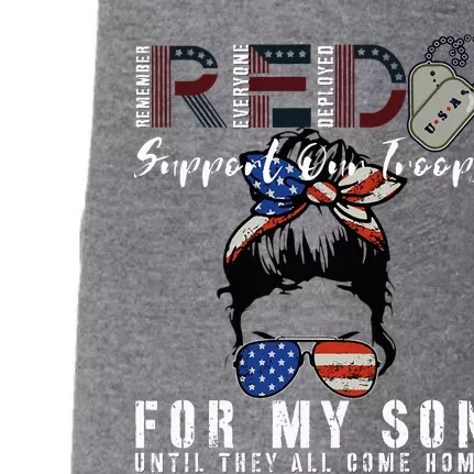 Red Friday Military I Wear Red For My Son Remember Everyone Doggie 3-End Fleece Hoodie