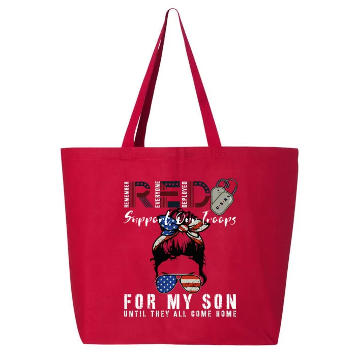 Red Friday Military I Wear Red For My Son Remember Everyone 25L Jumbo Tote