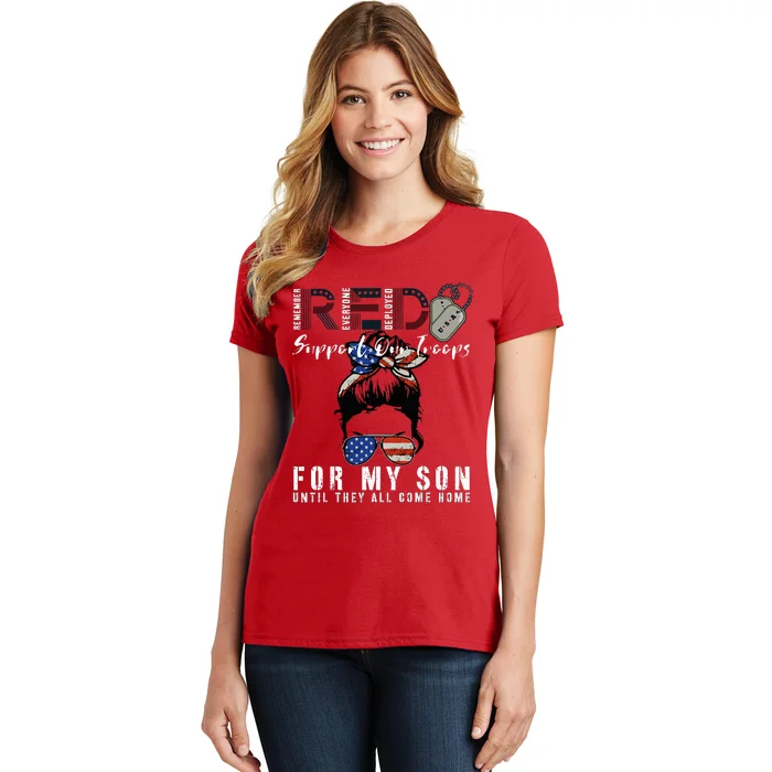 Red Friday Military I Wear Red For My Son Remember Everyone Women's T-Shirt