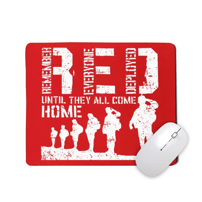 Red Friday Military I wear RED on Fridays Mom Mousepad