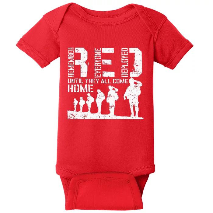 Red Friday Military I wear RED on Fridays Mom Baby Bodysuit