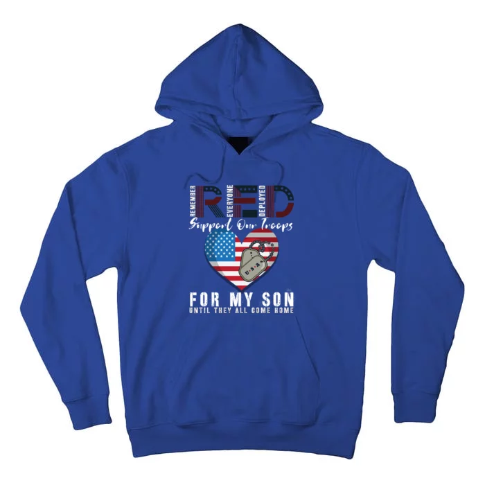 Red Friday Military I Wear Red For My Son Remember Everyone Gift Tall Hoodie