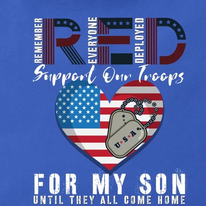 Red Friday Military I Wear Red For My Son Remember Everyone Gift Zip Tote Bag