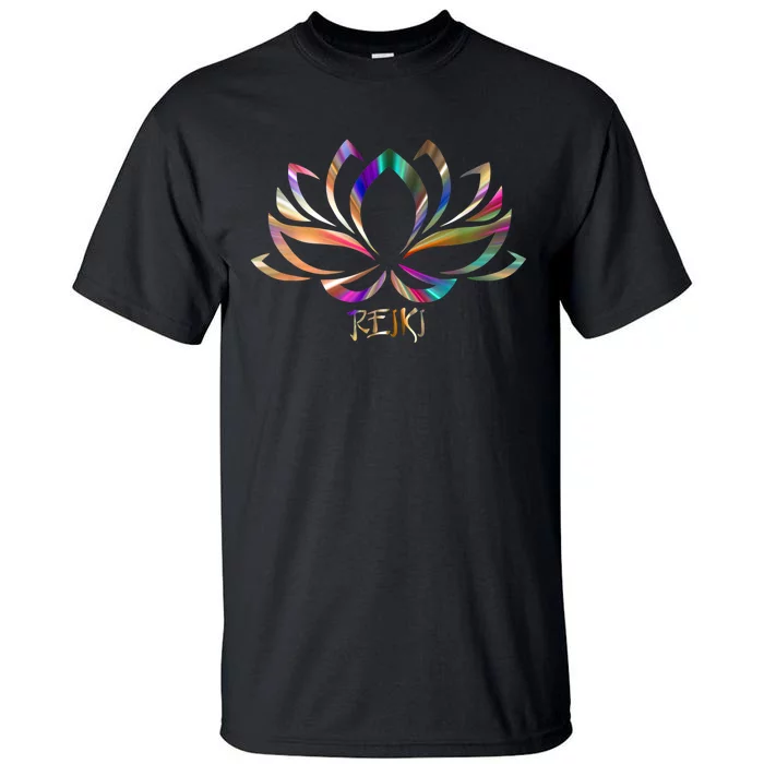 Reiki Filigree Meditation Lotus Flower Tall T-Shirt