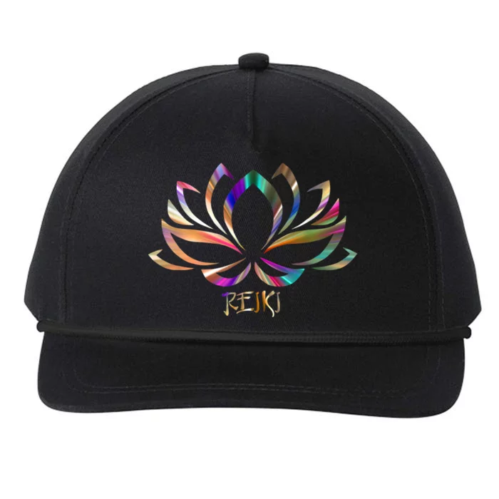 Reiki Filigree Meditation Lotus Flower Snapback Five-Panel Rope Hat