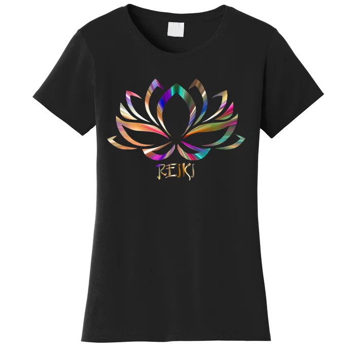 Reiki Filigree Meditation Lotus Flower Women's T-Shirt