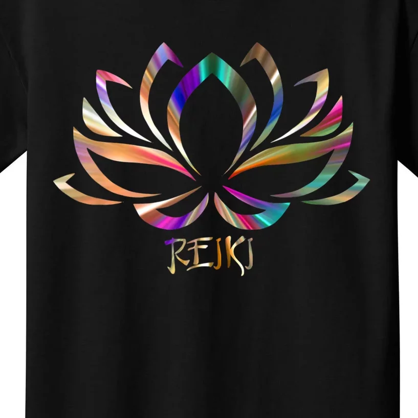 Reiki Filigree Meditation Lotus Flower Kids T-Shirt