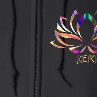 Reiki Filigree Meditation Lotus Flower Full Zip Hoodie