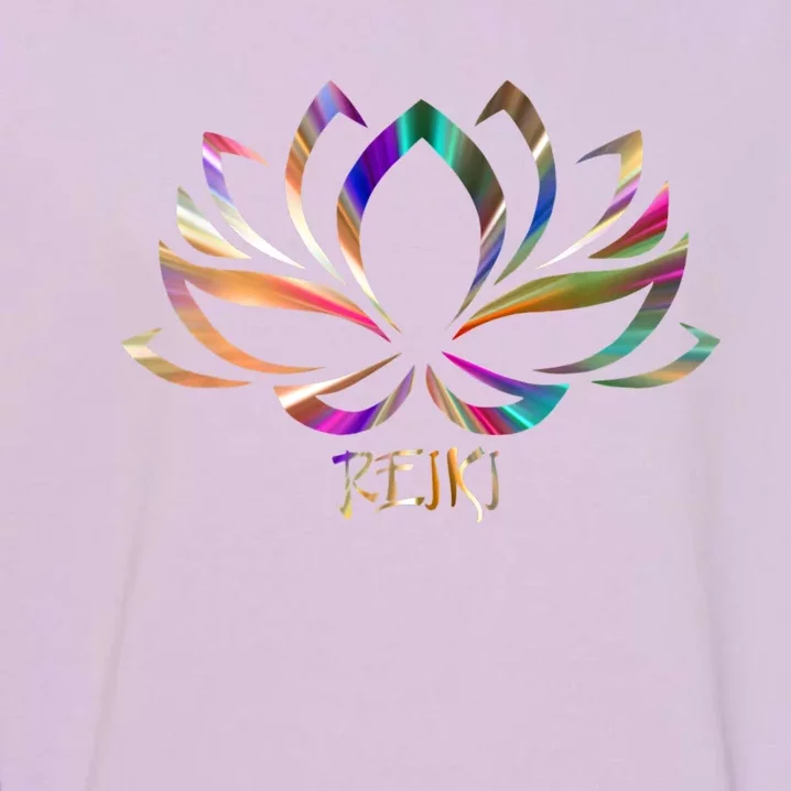 Reiki Filigree Meditation Lotus Flower Garment-Dyed Sweatshirt