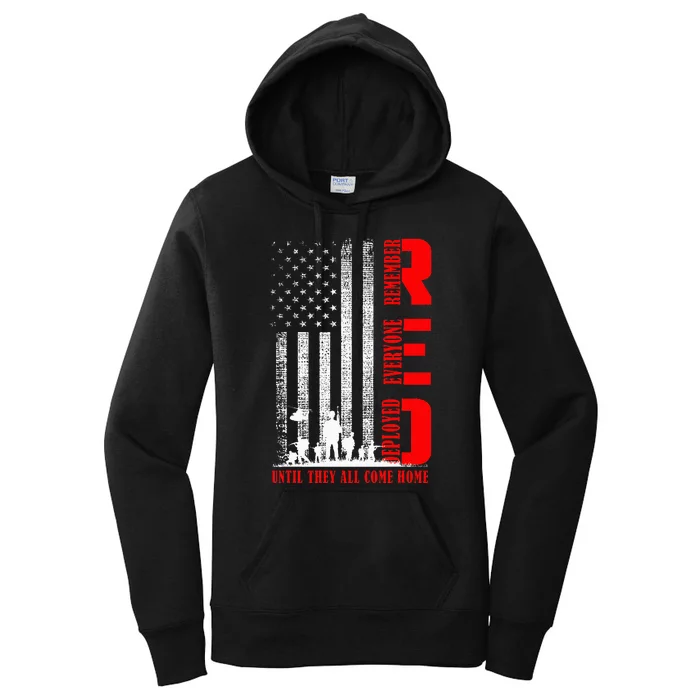 Red Friday Military Remember Erveryone Deployed Women's Pullover Hoodie