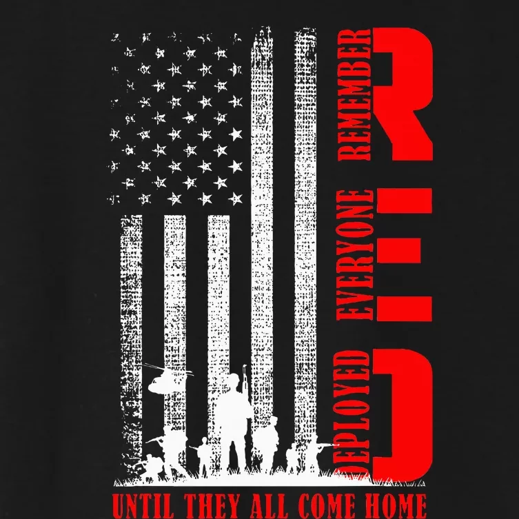 Red Friday Military Remember Erveryone Deployed Women's Crop Top Tee