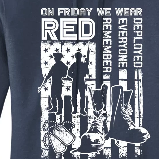 Red Friday Military Shirt On Friday We Wear Red Veteran Gift Women's Pullover Hoodie