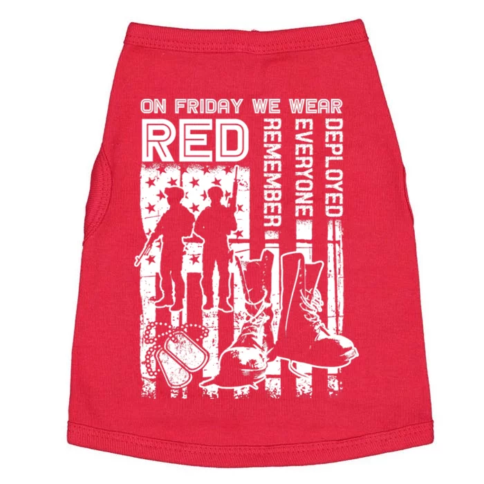 Red Friday Military Shirt On Friday We Wear Red Veteran Gift Doggie Tank