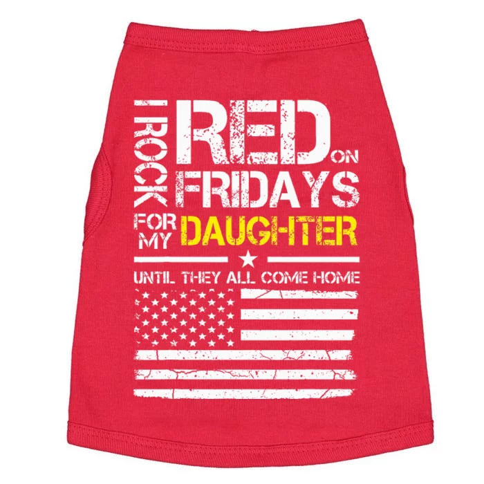 Red Friday Military Dad Gift Wear Red For My Daughter Doggie Tank