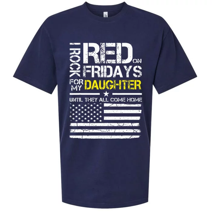 Red Friday Military Dad Gift Wear Red For My Daughter Sueded Cloud Jersey T-Shirt