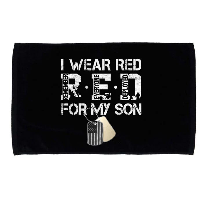 Red Friday Military Mom Gift I Wear Red On Friday For My Son Microfiber Hand Towel