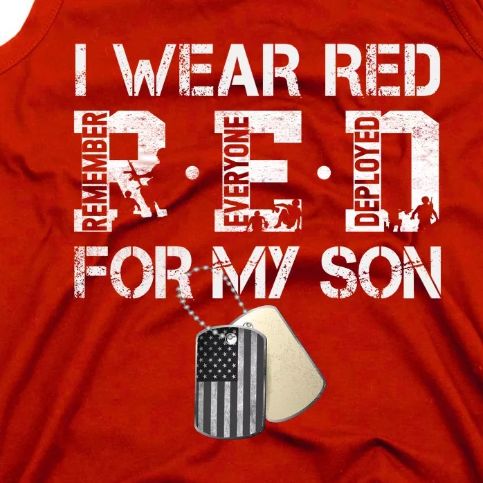 Red Friday Military Mom Gift I Wear Red On Friday For My Son Tank Top