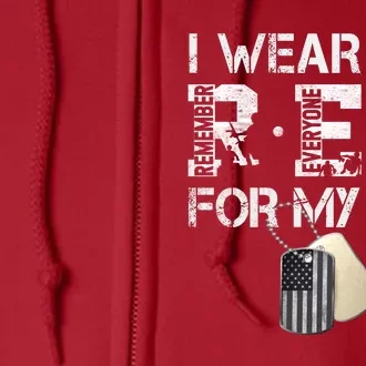 Red Friday Military Mom Gift I Wear Red On Friday For My Son Full Zip Hoodie