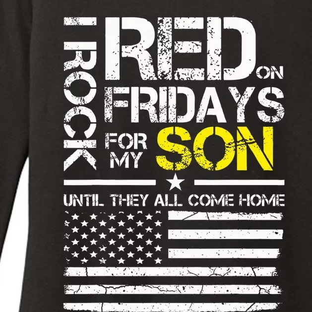 Red Friday Military Dad Wear Red For My Son Womens CVC Long Sleeve Shirt