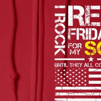 Red Friday Military Dad Wear Red For My Son Full Zip Hoodie