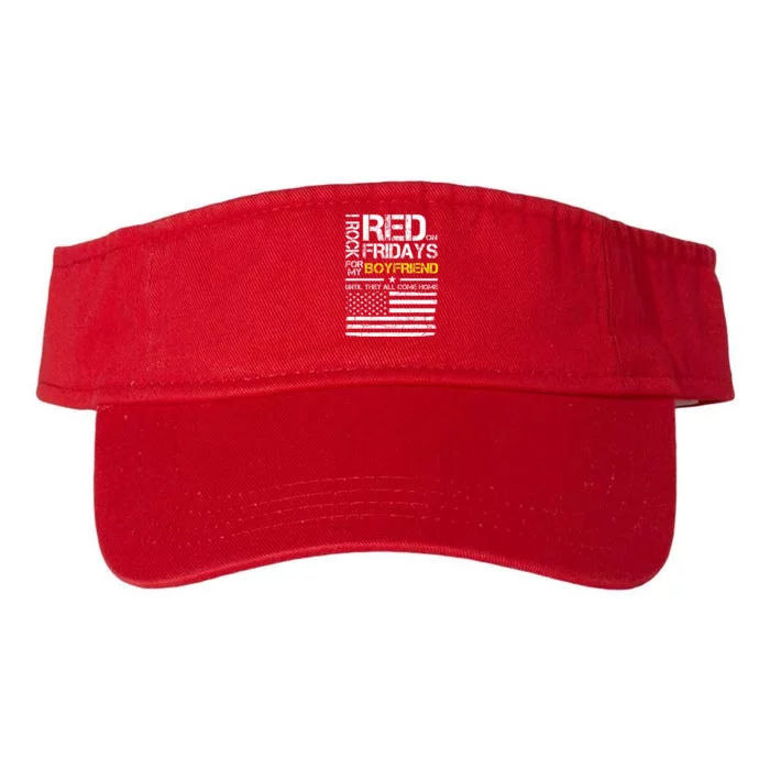 Red Friday Military Girlfriend Wear Red For Boyfriend Valucap Bio-Washed Visor