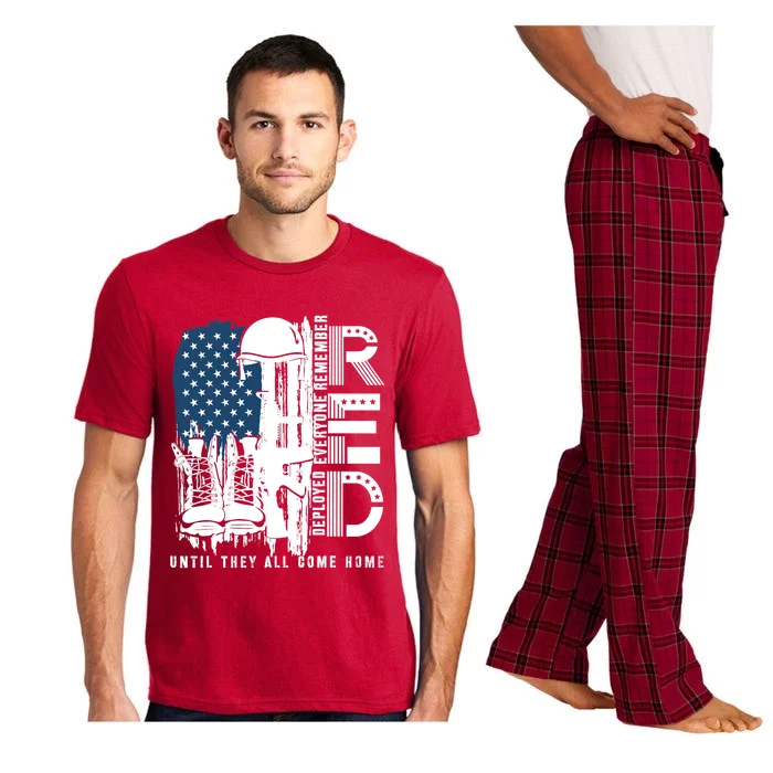 Red Friday Military We Wear Red Support Our Troops US Flag Pajama Set