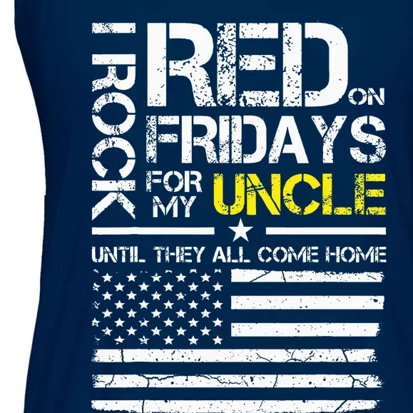 Red Friday Military Nephew Gift Wear Red For My Uncle Ladies Essential Flowy Tank