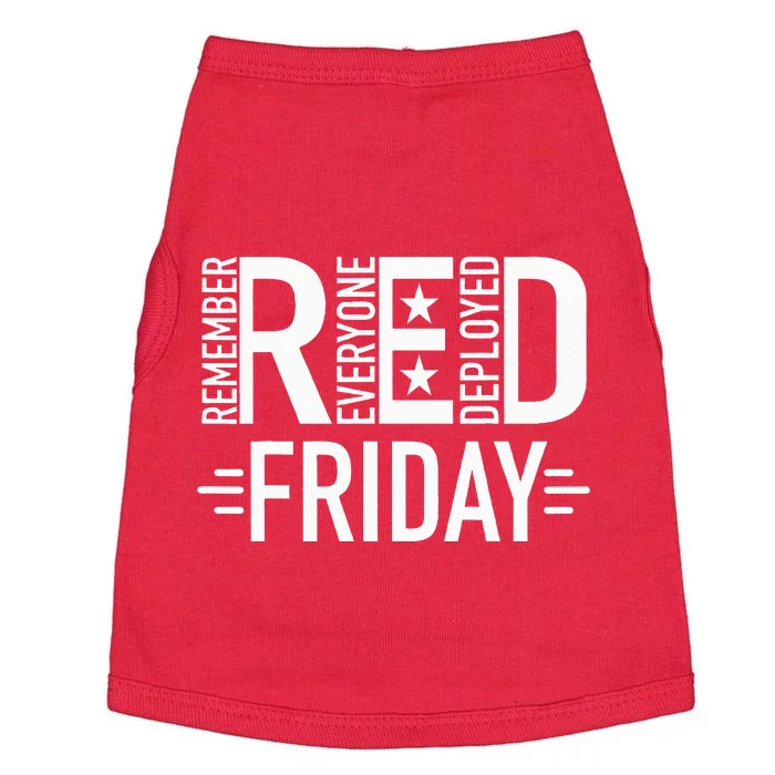 Red Friday Military Remember Everyone Deployed US Veterans Doggie Tank