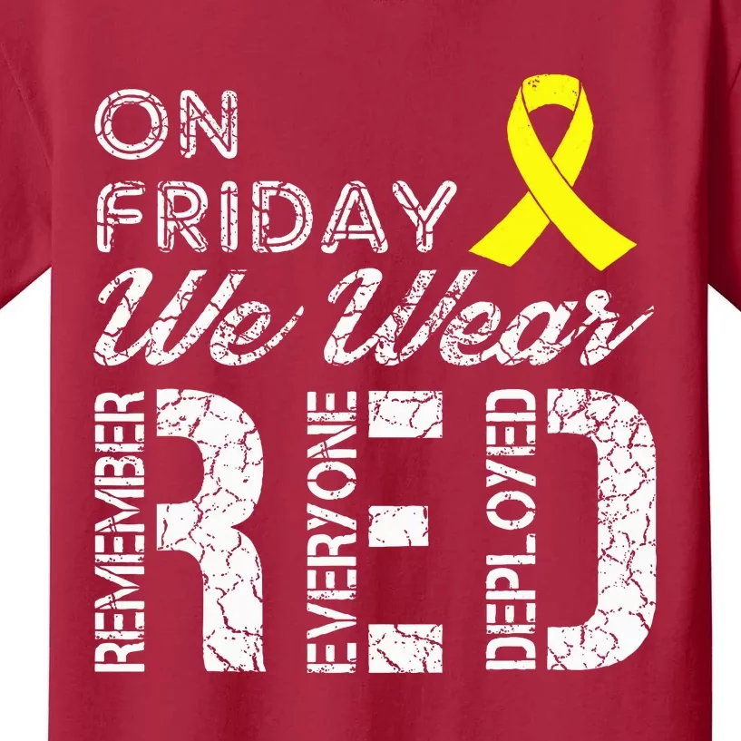 Red Friday Military R.E.D. On Friday We Wear Red Kids T-Shirt