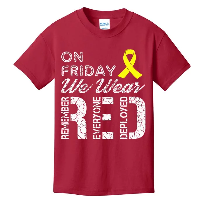 Red Friday Military R.E.D. On Friday We Wear Red Kids T-Shirt