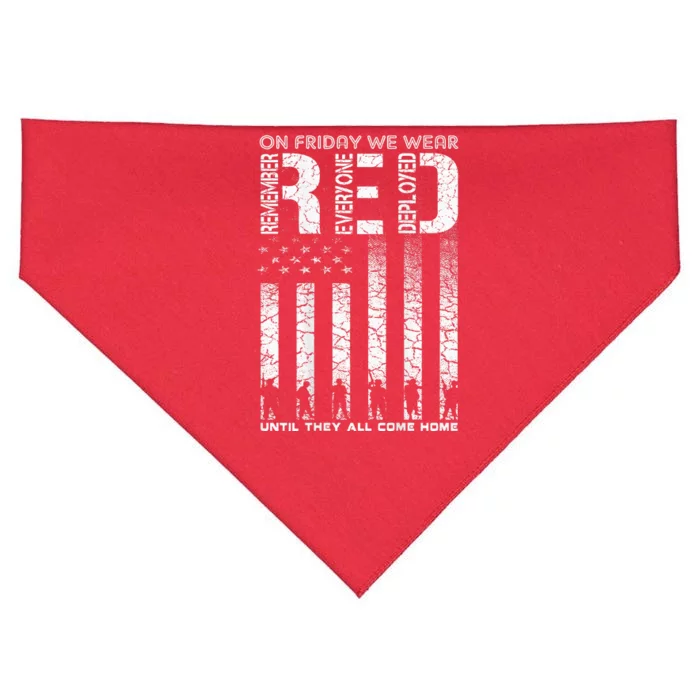 Red Friday Military On Friday We Wear Red Veteran USA-Made Doggie Bandana