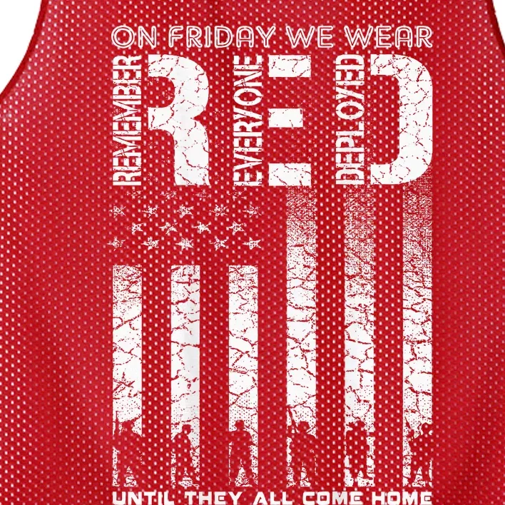 Red Friday Military On Friday We Wear Red Veteran Mesh Reversible Basketball Jersey Tank