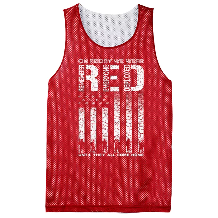 Red Friday Military On Friday We Wear Red Veteran Mesh Reversible Basketball Jersey Tank