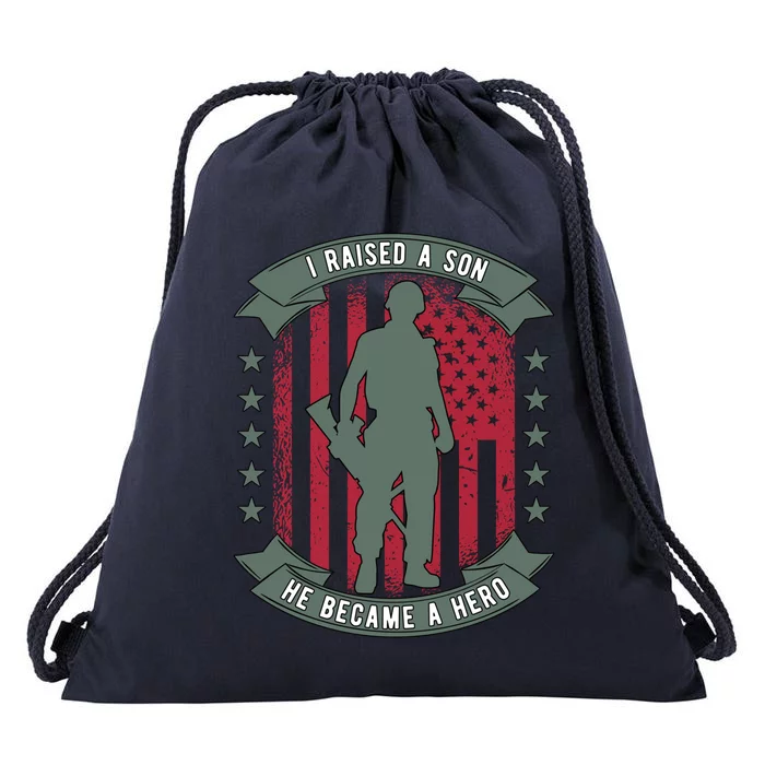 Red Friday Military Gift Deployed Son Veteran Mom Dad Hero Gift Drawstring Bag